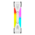 corsair icue ql120 rgb 120mm pwm white fan  triple fan kit with lighting node core extra photo 2