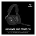 corsair headset gaming void rgb elite 71 wireless carbon extra photo 1