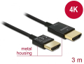 delock 84774 cable high speed hdmi with ethernet male male 3d 4k 3 m active slim high quality extra photo 1