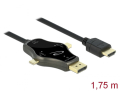 delock 85974 3 in 1 monitor cable with usb c displayport mini in to hdmi out with 4k 60 hz extra photo 1