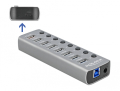 delock 63264 usb 32 gen 1 hub with 7 ports 1 fast charging port 1 usb c pd 30 port with switc extra photo 1