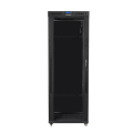 lanberg free standing rack 19 42u 800x800mm flat pack black with glass door lcd extra photo 1