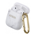 guess case marble for apple airpods gen 1 apple airpods gen 2 white guaca2tpumawh extra photo 1