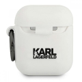 karl lagerfeld cover karl head for apple airpods gen 1 apple airpods gen 2 white klaccsilkhwh extra photo 1