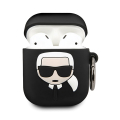 karl lagerfeld silicone case for apple airpods gen 1 gen 2 black klaccsilkhbk extra photo 1