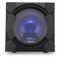 akai abts k6 portable speaker bluetooth karaoke usb led micro sd aux in aux out mic 30 w extra photo 1