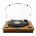 akai att 11btn wood turntable with built in speakers bluetooth usb and sd card recording extra photo 2