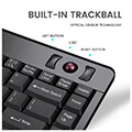 perixx periboard 706plus us wireless trackball keyboard extra photo 2