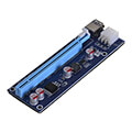 qoltec pci e riser 1x 16x usb 30 ver 009s sata pci e 6 pin extra photo 1