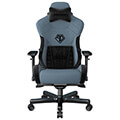anda seat gaming chair t pro ii light blue black fabric with alcantara stripes extra photo 1