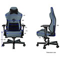 anda seat gaming chair t pro ii light blue black fabric with alcantara stripes extra photo 4