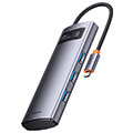 baseus metal gleam series 4 in 1 hub 3x usb 30 type c grey extra photo 1 baseus metal gleam series 4 in 1 hub 3x usb 30 type c grey extra photo 1