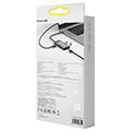 baseus metal gleam series 4 in 1 multifunctional 3x usb 30 type c network lan rj45 grey extra photo 6
