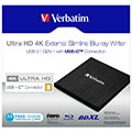 verbatim 43888 external slimline usb 30 blu ray dvd cd writer extra photo 5