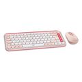 logitech 920 013142 pop icon combo wireless bluetooth keyboard and mouse set rose off white extra photo 1