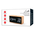 life wes 108 bamboo digital indoor thermometer hygrometer with clock alarm and calendar extra photo 4