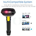 barcode scanner netum nt 1228bl 2d ccd bt usb extra photo 2