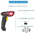 barcode scanner netum nt 1228bl 2d ccd bt usb extra photo 4
