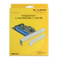 delock 89293 pci express card 2x internal sata 6 gb s 1 x internal ide extra photo 1