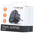 travel power adapter eu uk black extra photo 1
