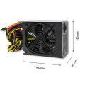 qoltec atx power supply 1600w 80 plus gold bitcoin miner extra photo 4