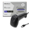 qoltec laser barcode reader 1d usb black extra photo 3