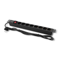 qoltec power strip for rack 1u 16a pdu 8 sockets 2m me diakopti extra photo 1