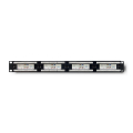 qoltec patch panel 24 ports cat6 utp black extra photo 1