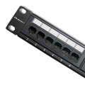 qoltec patch panel 24 ports cat5e utp black extra photo 2