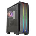 case aerocool skyline argb with argb back fan midi tower tempered glass black extra photo 2