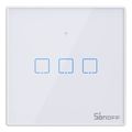 sonoff t2eu3c tx 3 channel wi fi rf 433 touch wall switch ultra white extra photo 2