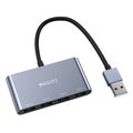 yesido hb12 usb hub 4in1 grey extra photo 11