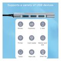 yesido hb18 usb hub 4in1 grey extra photo 1 yesido hb18 usb hub 4in1 grey extra photo 1