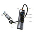 yesido hb19 usb usb c hub 4in1 grey extra photo 1