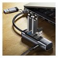 yesido hb19 usb usb c hub 4in1 grey extra photo 2