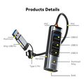 yesido hb21 usb usb c hub 5in1 grey extra photo 1 yesido hb21 usb usb c hub 5in1 grey extra photo 1