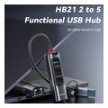 yesido hb21 usb usb c hub 5in1 grey extra photo 2 yesido hb21 usb usb c hub 5in1 grey extra photo 2