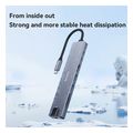 yesido hb27 usb c hub 8in1 grey extra photo 4