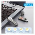 yesido gs21 usb usb c card reader microsd transparent extra photo 3