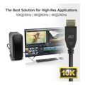 act ak4081 cable display port 21 male male 8k60hz 4k240hz 3m black extra photo 4