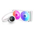 nzxt 240 aio liquid cooler kraken plus rgb lcd display white extra photo 1