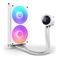 nzxt 240 aio liquid cooler kraken plus rgb lcd display white extra photo 2