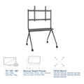 act ac8372 mobile tv stand 50 86 up to 120kg extra photo 1