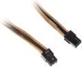 bitfenix 6 pin pcie extension 45cm sleeved gold black extra photo 1