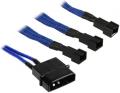 bitfenix molex to 3x 3 pin 5v adapter 20cm sleeved blue black extra photo 1