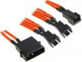 bitfenix molex to 3x 3 pin 5v adapter 20cm sleeved orange black extra photo 1