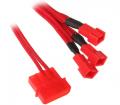 bitfenix molex to 3x 3 pin 5v adapter 20cm sleeved red red extra photo 1