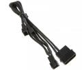 bitfenix molex to 3x 3 pin 5v adapter 20cm sleeved black black extra photo 1