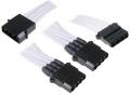 bitfenix molex to 3x molex adapter 55cm sleeved white black extra photo 1