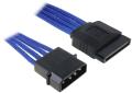 bitfenix molex to sata adapter 45cm sleeved blue black extra photo 1